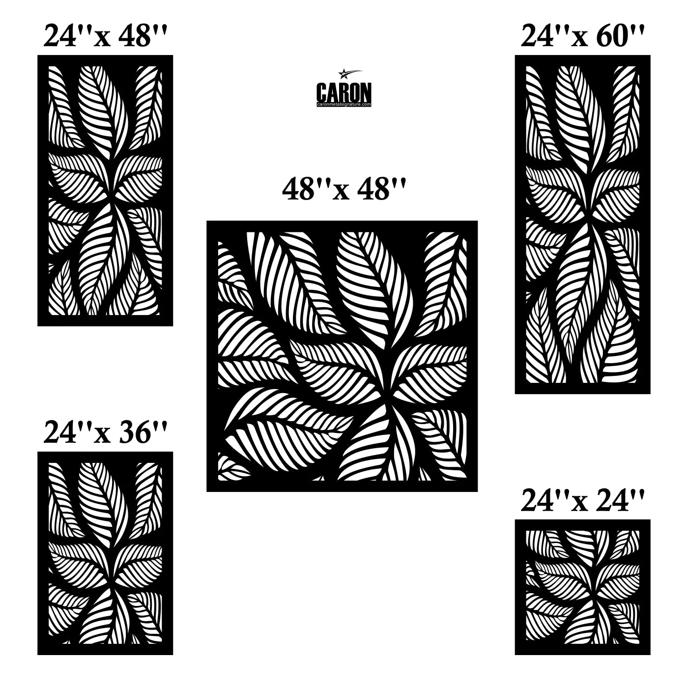 Panneau Feuille 1 caronmetalsignature.com