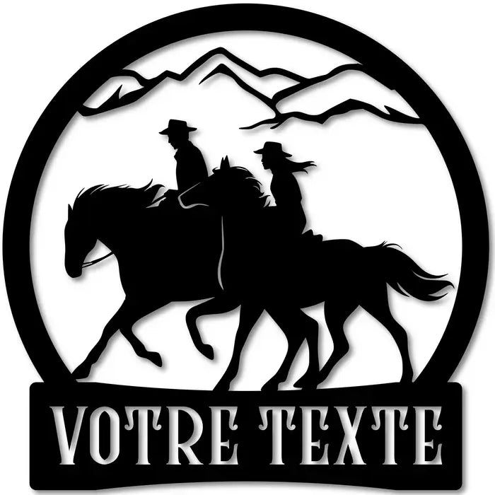 SIGN / COUPLE HORSES